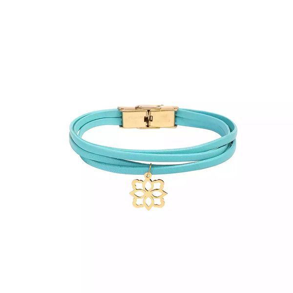 دستبند طلا 18 عیار زنانه گالری روبی مدل اسلیمی