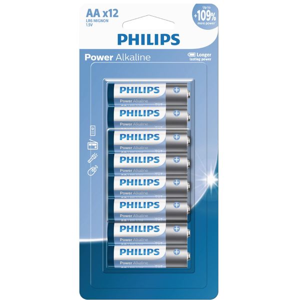 باتری قلمی فیلیپس مدل Power Alkaline بسته 12 عددی