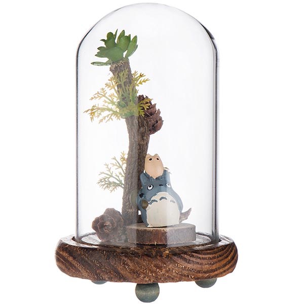 عروسک تزئینی درختچه با موش و بچه داخل شیشه