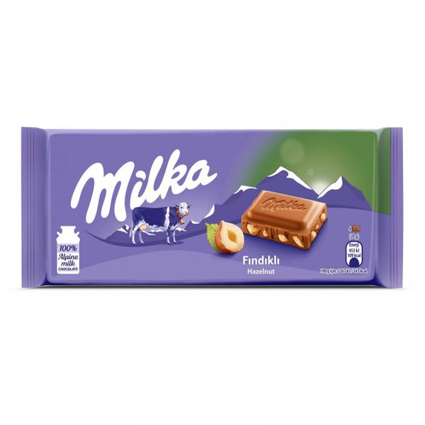 شکلات شیری فندقی میلکا - 80 گرم