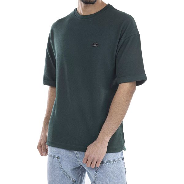 تی شرت اورسایز مردانه جوتی جینز مدل یقه گرد کد 1551382 رنگ سبز تیره