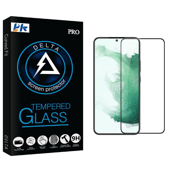 محافظ صفحه نمایش شیشه ای پی کی مدل Delta FLGL مناسب برای گوشی موبایل سامسونگ Galaxy S22