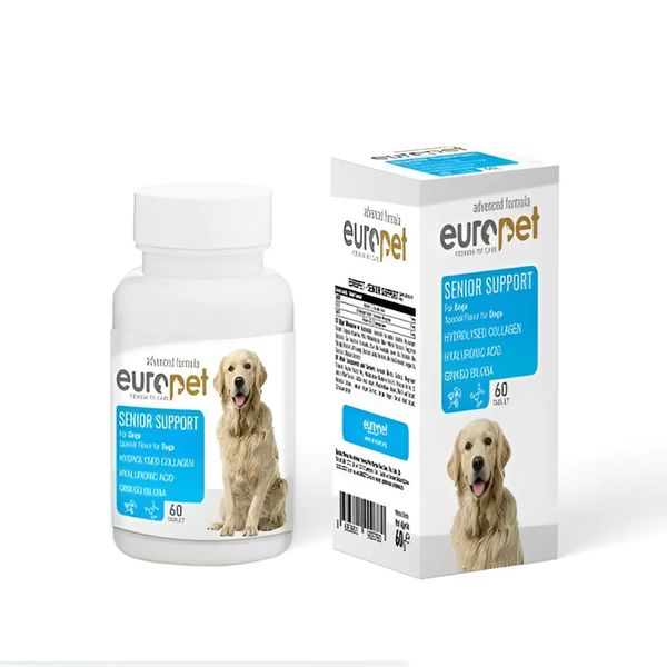 قرص حمایتی سگ یوروپت مدل SENIOR SUPPORT بسته 60 عددی