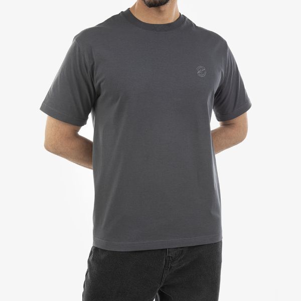 تی شرت آستین کوتاه مردانه جوتی جینز مدل یقه گرد کد 1551410 رنگ طوسی تیره