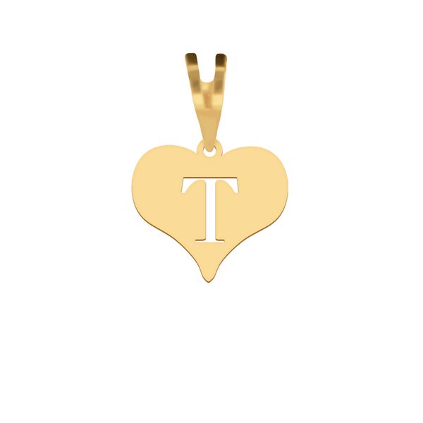 آویز گردنبند طلا 18 عیار زنانه شمیم گلد گالری مدل قلب طرح MT91 T