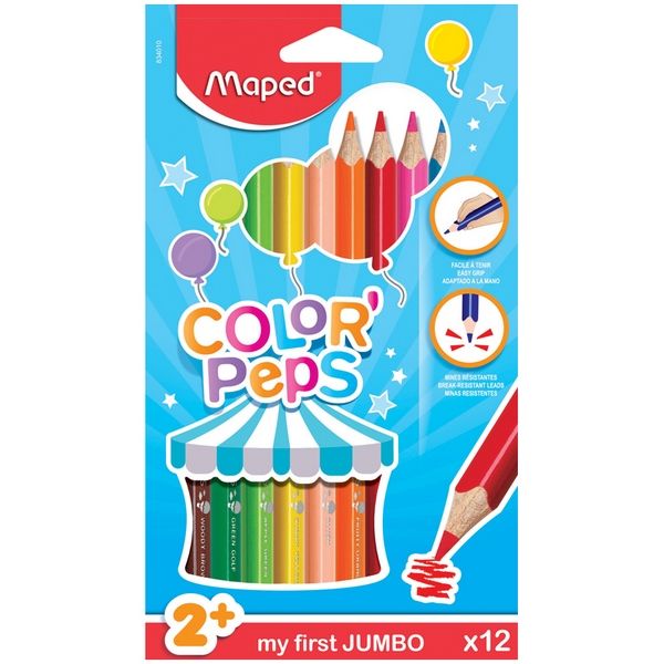 مداد رنگی 12 رنگ مپد مدل جامبو کالر پپس