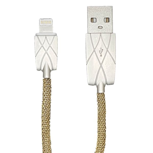 کابل تبدیل USB به لایتنینگ راک اسپیس مدل METAL طول 0.3 متر