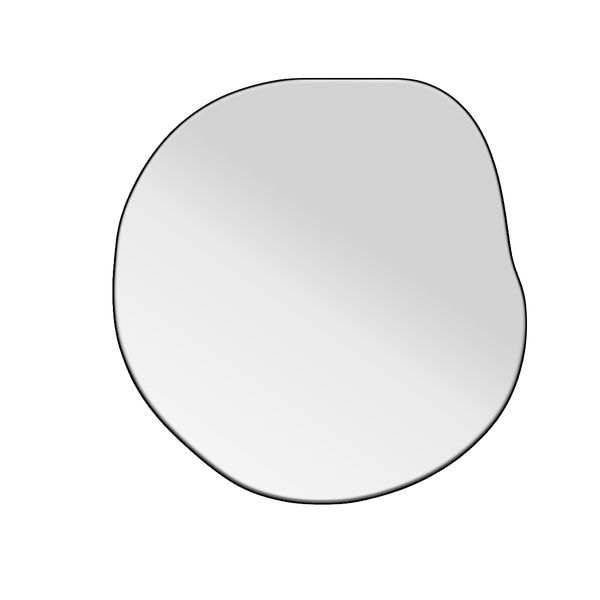 آینه سرویس بهداشتی مدل دایره دفرمه بک لایت کد 715