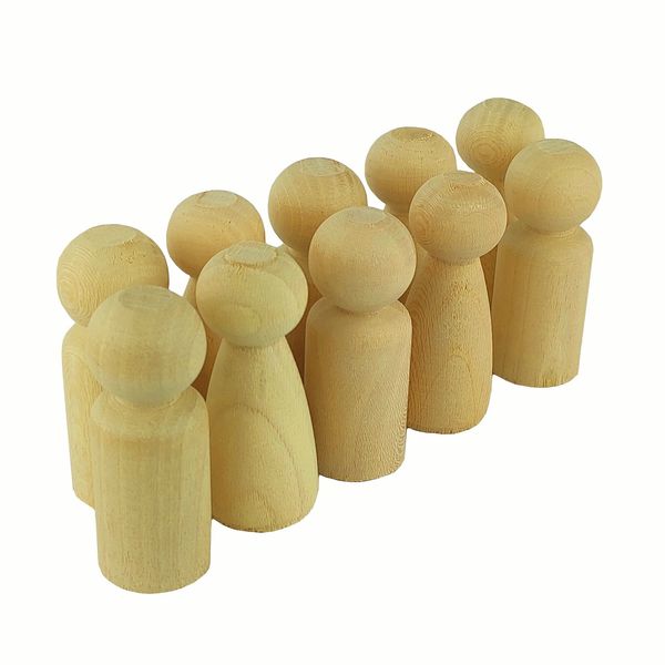 اسباب بازی زینتی مدل آدمک چوبی مجموعه 10 عددی
