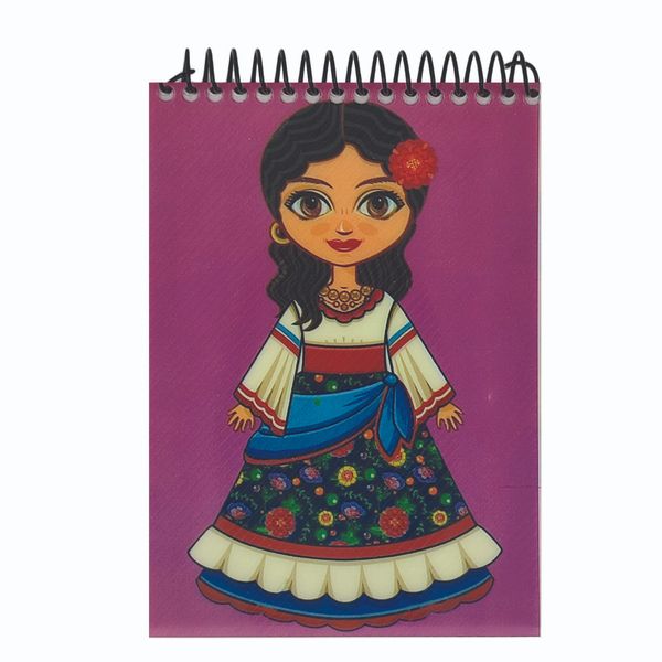 دفتر یادداشت طرح دختر با لباس سنتی محلی