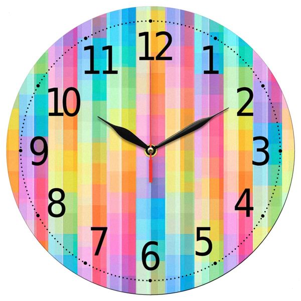 ساعت دیواری طرح رنگارنگ کد 1380