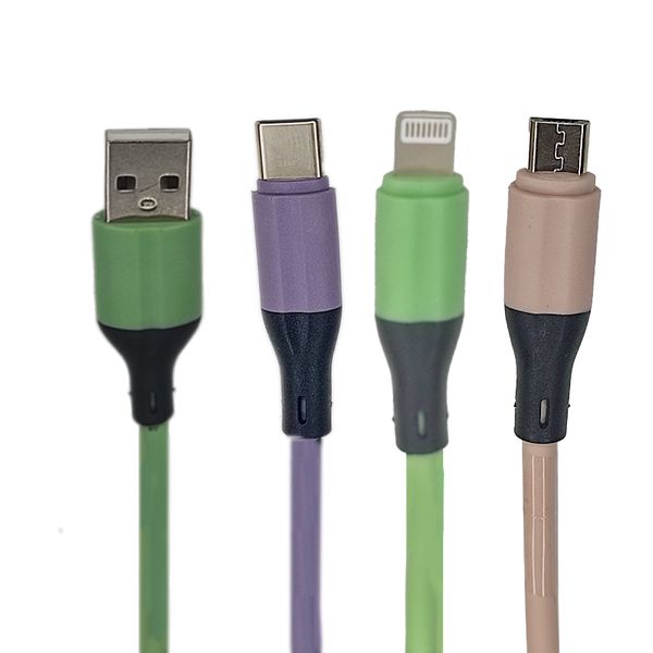 کابل تبدیل  USB به microUSB/ لایتنینگ /USB-C سنتکس مدل CS-3.1 طول 1 متر