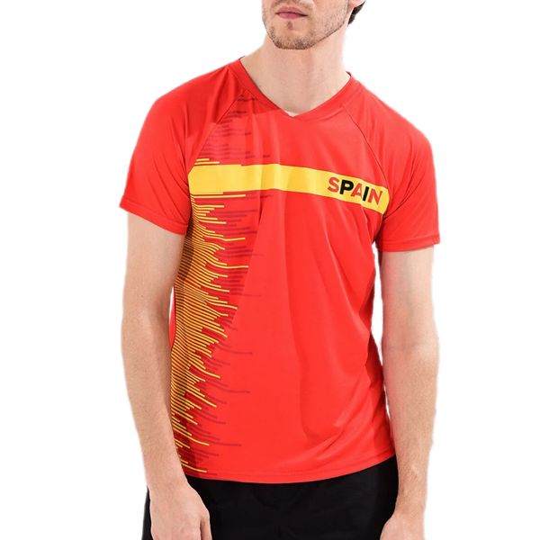 تی شرت آستین کوتاه ورزشی مردانه ال سی وایکیکی مدل هواداری اسپانیا