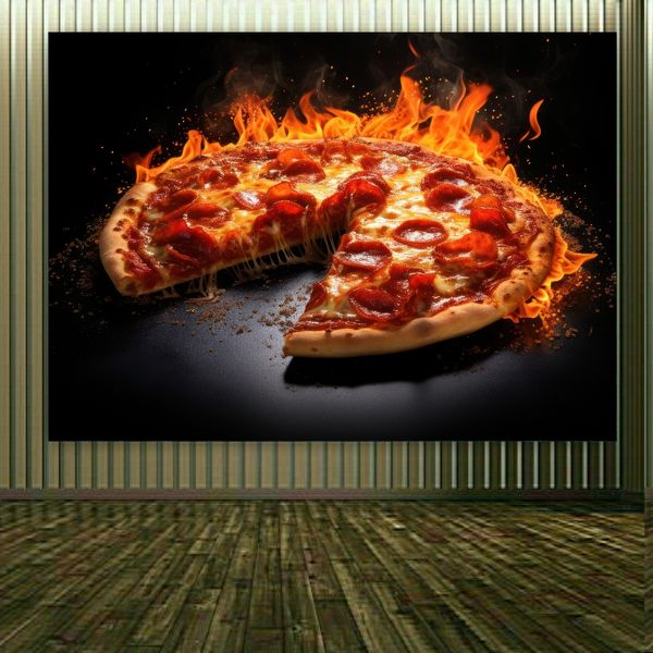  تابلو بوم طرح فست فود مدل پیتزا کد GR548