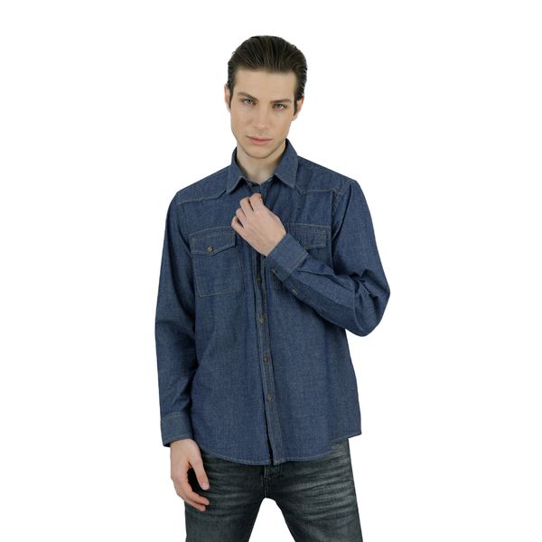 پیراهن آستین بلند مردانه پاتن جامه مدل جین 102121020260098