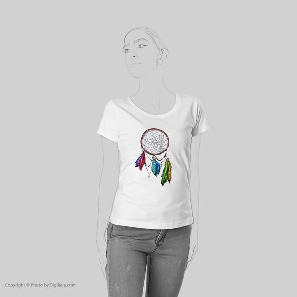 تی شرت زنانه به رسم طرح دریم کچر کد 558