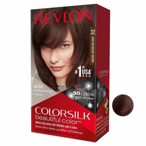 کیت رنگ مو رولون شماره 32 حجم 59 میلی لیتر رنگ قهوه ای ماهگونی تیره