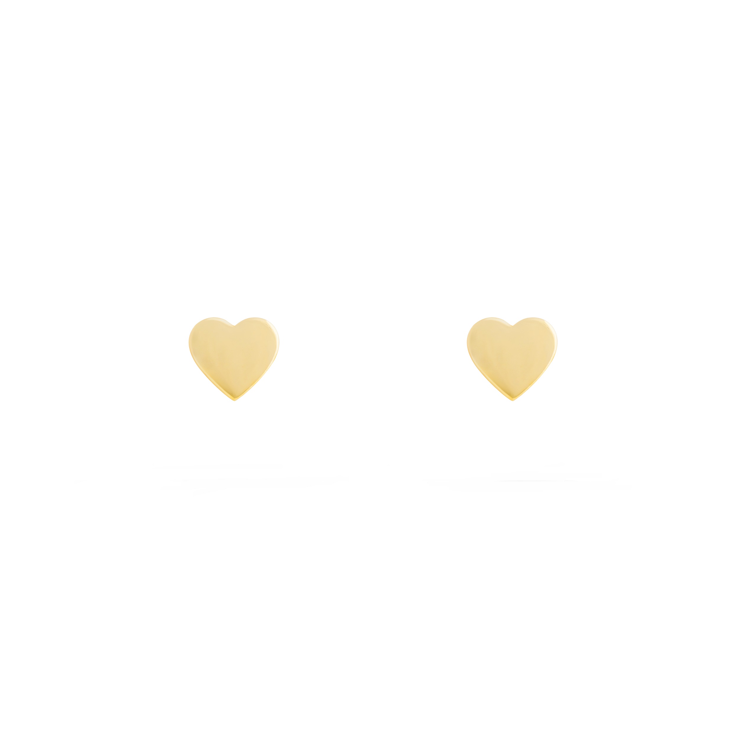 گوشواره طلا 18 عیار زنانه طلا و جواهر درریس مدل قلب تخت 