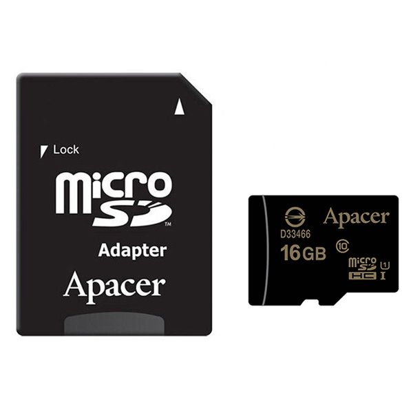 کارت حافظه microSDHC اپیسر مدل D33466 کلاس 10 استاندارد UHS-I U1 سرعت 45MBps ظرفیت 16 گیگابایت 