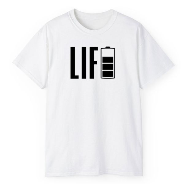 تی شرت آستین کوتاه مردانه مدل LIFE کد 595