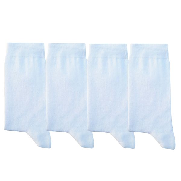 جوراب ساق بلند مردانه لنتر مدل Simpel رنگ سفید مجموعه 4 عددی