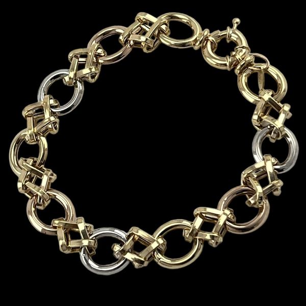 دستبند طلا 18 عیار زنانه رضا زر مدل زنجیری