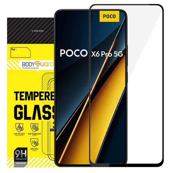 محافظ صفحه نمایش شیشه ای بادیگارد مدل FX مناسب برای گوشی موبایل شیائومی Poco X6 Pro