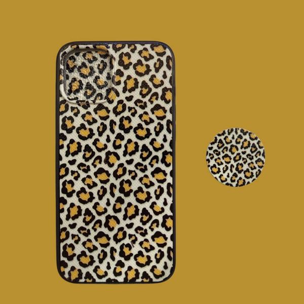 کاور گریفین مدل Leopard Collection مناسب برای گوشی موبایل اپل iphone 12 pro max به همراه پاپ سوکت 