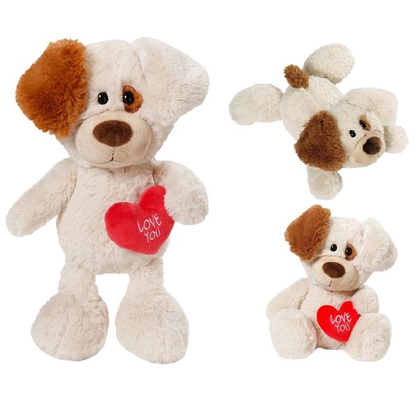 عروسک نیکی طرح سگ پاپی مدل NICI Darling Dog with Heart کد SZ11/720 ارتفاع 37 سانتی‌متر