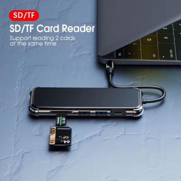 هاب 6 پورت آی فورتک مدل 6in 1 USB-C HUB+CARD reder