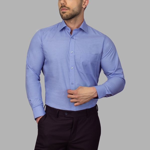 پیراهن آستین بلند مردانه مدل فلورا آکسفورد 116
