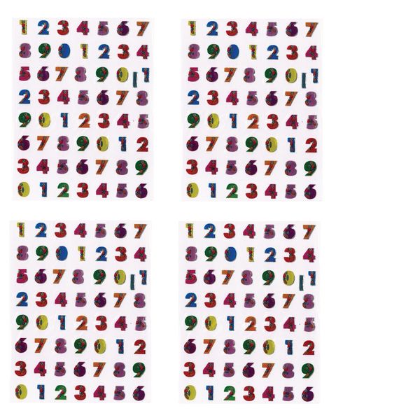 استیکر کودک مدل اعداد انگلیسی بسته 4 عددی