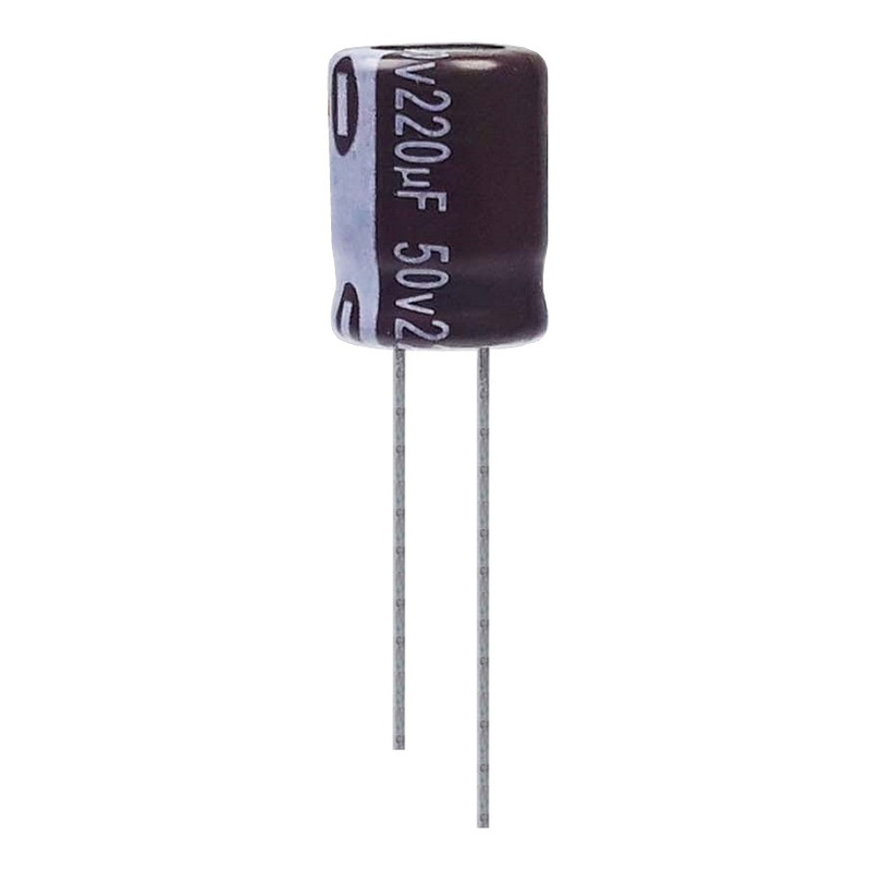 خازن الکترولیت 220 میکروفاراد 50 ولت جی دبلیو کو مدل JW بسته 10 عددی