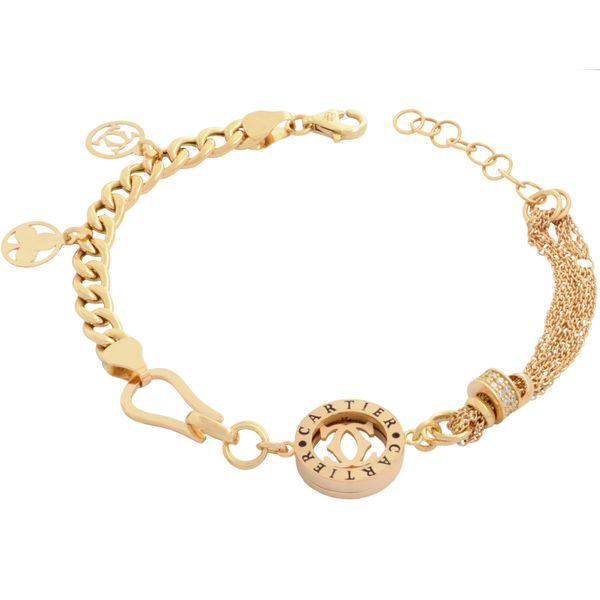 دستبند طلا 18 عیار زنانه طلای مستجابی کد 4
