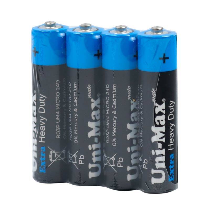 باتری قلمی یونی مکس مدل  Extra Heavy Duty R6P-UM3 بسته چهار عددی