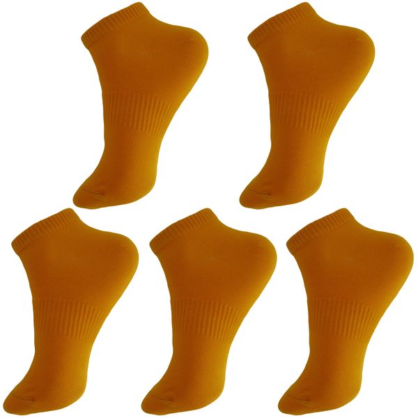  جوراب ورزشی ساق کوتاه زنانه ادیب کد SPTW رنگ نارنجی بسته 5 عددی