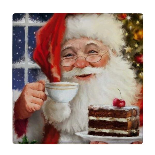 زیر لیوانی طرح بابانوئل و فنجان چایی کد    3888751_2117