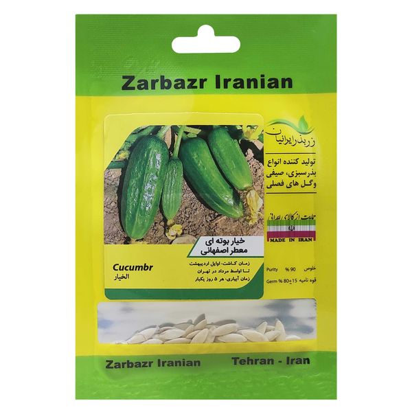 بذر خیار بوته ای معطر اصفهانی زربذر ایرانیان کد ZBP-124