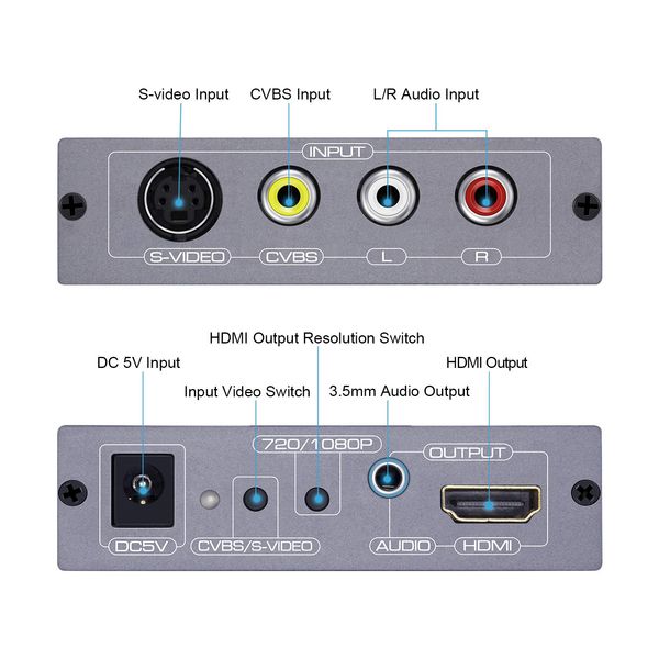 تبدیل HDMI به AV و S-video مدل e612a