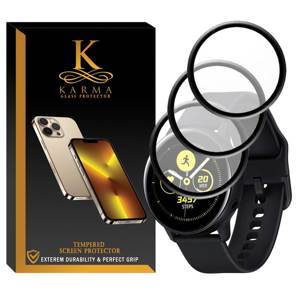 محافظ صفحه نمایش کارما مدل KA-PM مناسب برای ساعت هوشمند سامسونگ Galaxy Watch Active 40mm بسته سه عددی