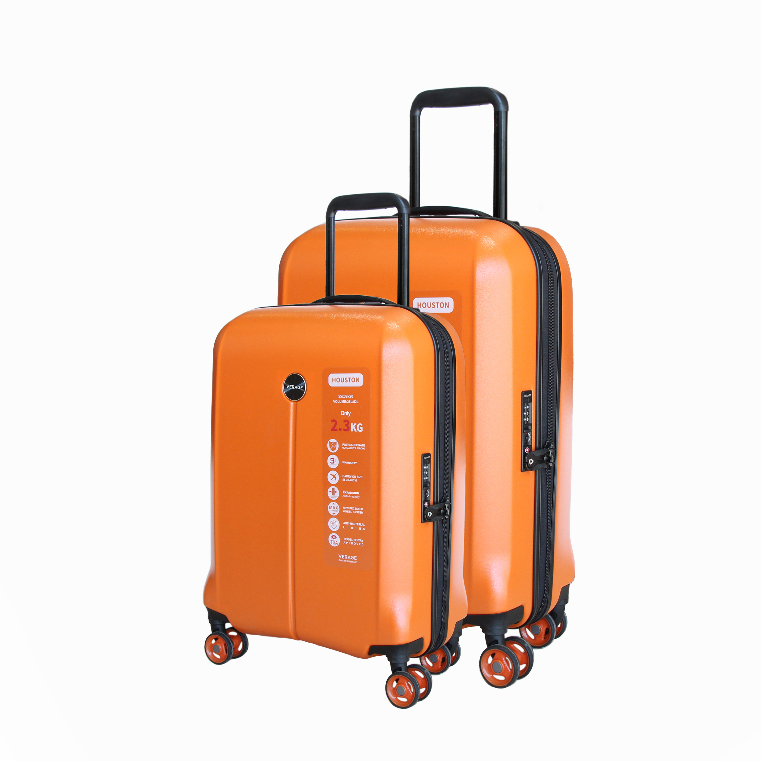 مجموعه دو عددی چمدان ویراژ مدل HOUSTON