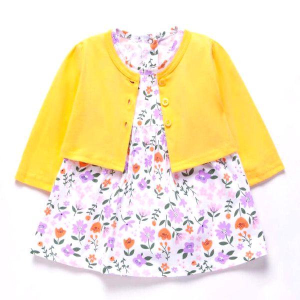 ست کت و پیراهن نوزادی دخترانه کارترز طرح Floral کد M568