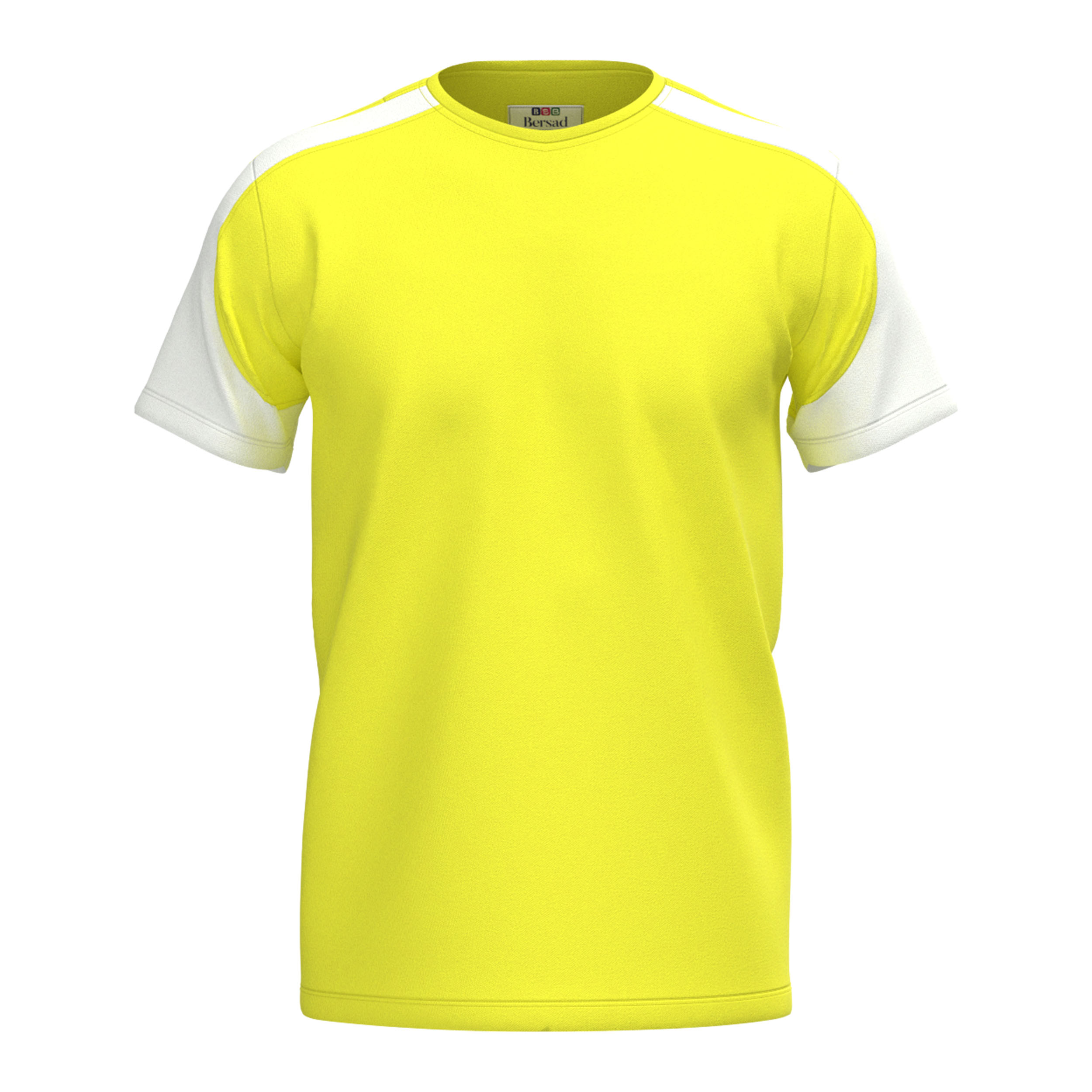 تی شرت آستین کوتاه مردانه برساد مدل E115 رنگ زرد