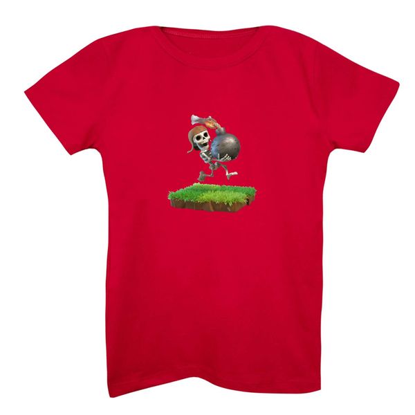 تی شرت آستین کوتاه بچگانه مدل کلش رویال کد 8 رنگ قرمز