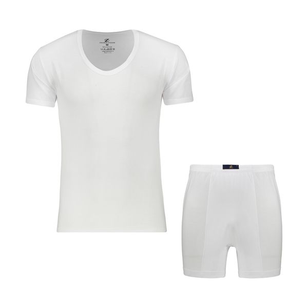 ست شورت و زیرپوش مردانه زاگرس پوش مدل 104-WHITE