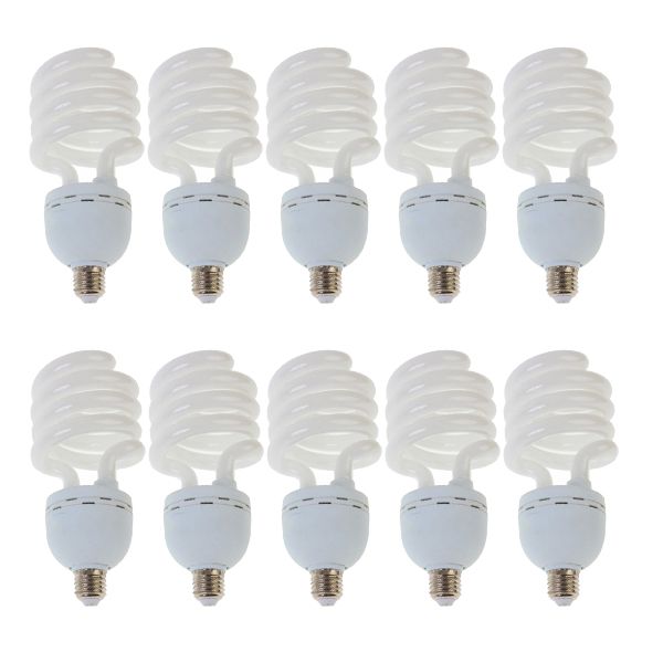 لامپ کم مصرف 55 وات لامپ نور مدل Half پایه E27 بسته 10 عددی
