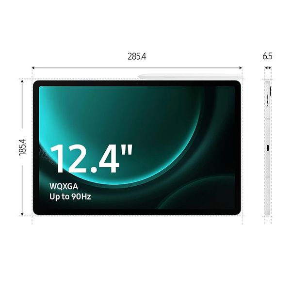 تبلت سامسونگ مدل Galaxy Tab S9 FE Plus 5G SM-X616B ظرفیت 256 گیگابایت و رم 12 گیگابایت به همراه شارژر