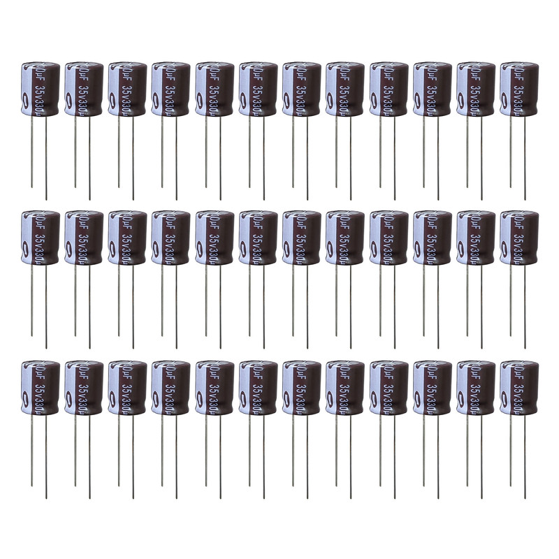 خازن الکترولیت 330 میکروفاراد 35 ولت آکسبوم مدل TEC-33035 بسته 36 عددی