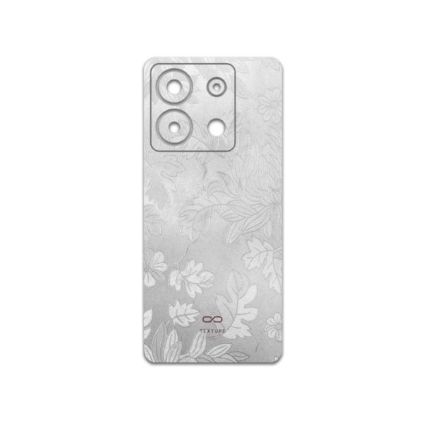 برچسب پوششی ماهوت مدل Silver-Wildflower مناسب برای گوشی موبایل شیائومی Poco X6