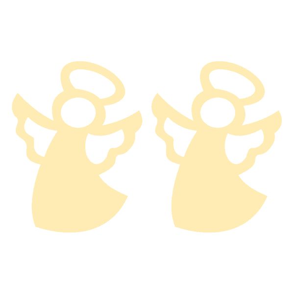 گوشواره طلا 18 عیار زنانه کرابو طرح فرشته مدل Kr5265